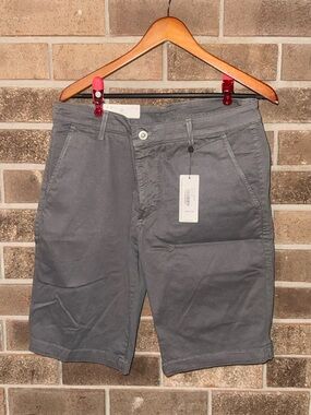 Ag Adriano Goldschmied Men's Flat-Front Shorts in Charcoal Gray